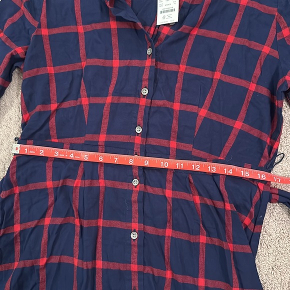 NWT J Crew Tie Waist Flannel Shirtdress 😍🤩 - Picture 10 of 16